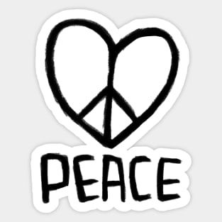 Love Peace, Peace Love Sticker